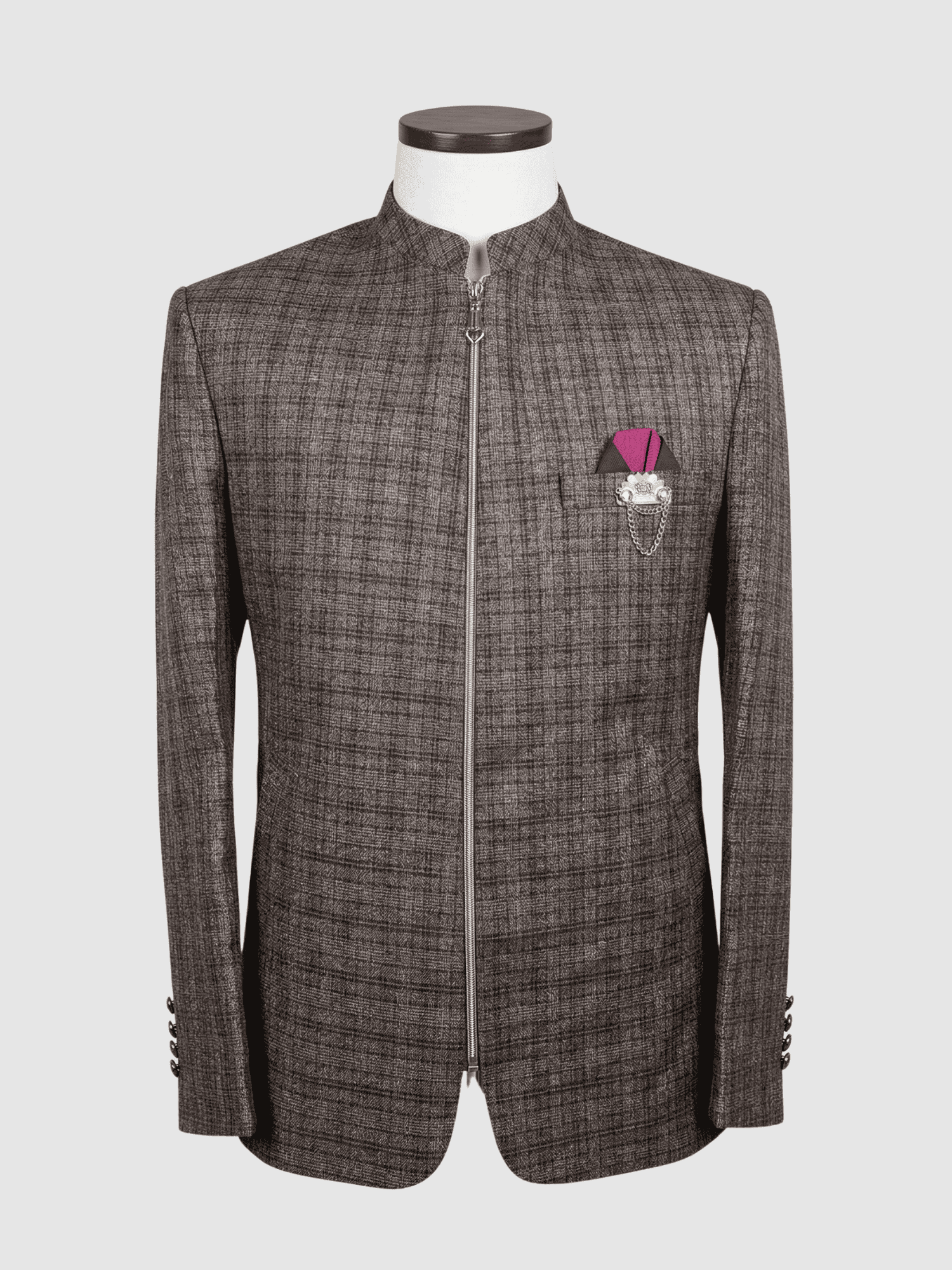 mens-dark-micro-check-zip-coat-silver-brooch.jpg