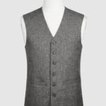 Textured Grey V-Cut Waistcoat – 960TR Fabric
