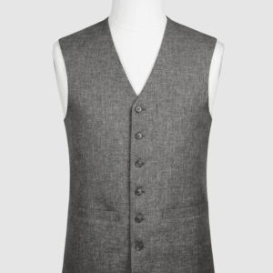 Textured Grey V-Cut Waistcoat – 960TR Fabric